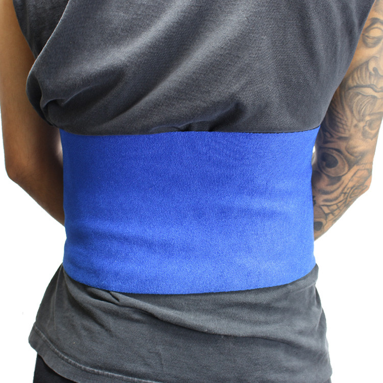 Perrini 10 in. Blue Waist Slimmer Back Support Belt Tummy Belt Exercise Gym