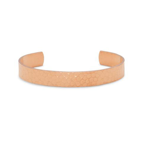 9.5 mm Hammered Solid Copper Cuff