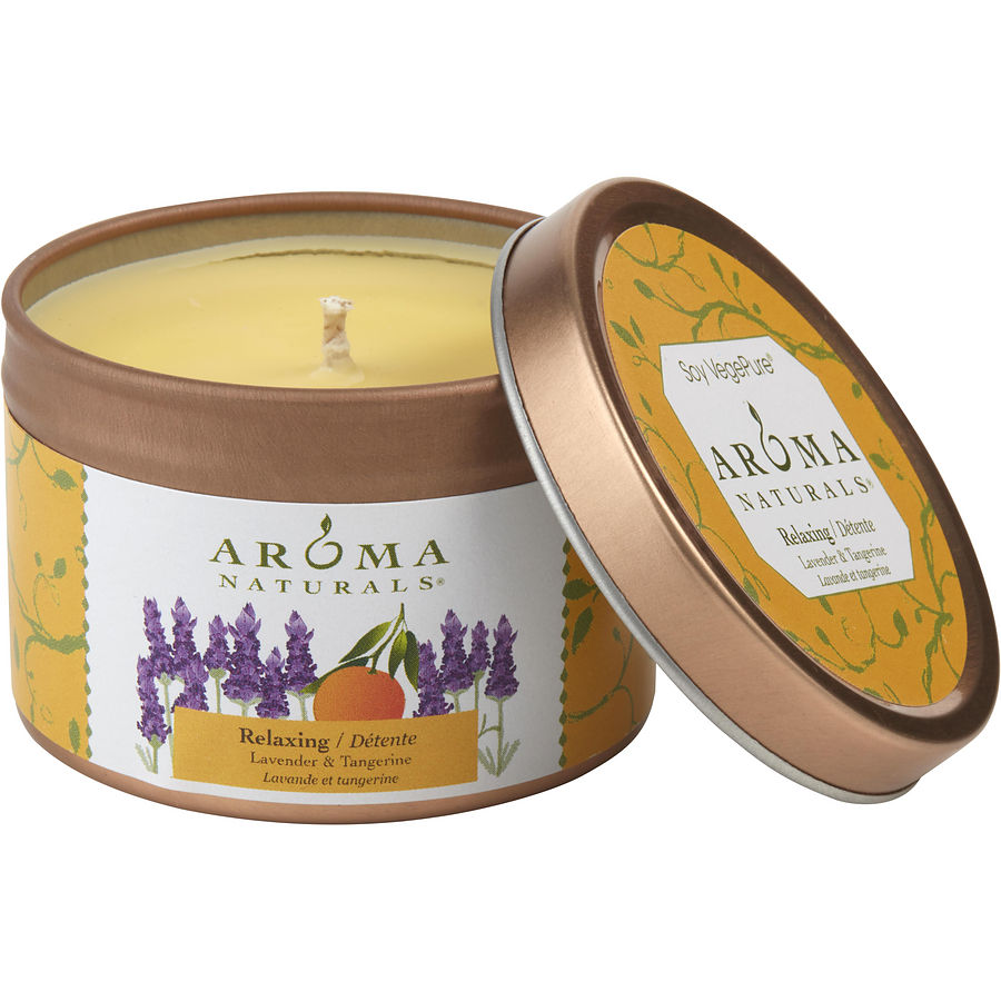 Relaxing Aromatherapy - One 2.5x1.75 Inch Tin Soy Aromatherapy Candle