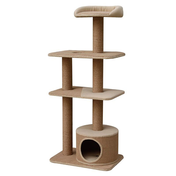 Pet Pals Four Level Cat Playhouse with Condo - 22 in. L x 15 in. W x 52 in. H