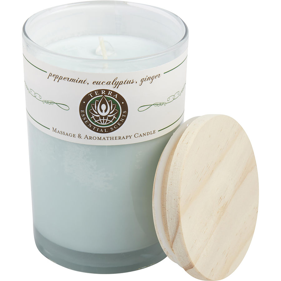 Peppermint Eucalyptus And Ginger - Massage And Aromatherapy Soy Candle 12 oz Tumbler
