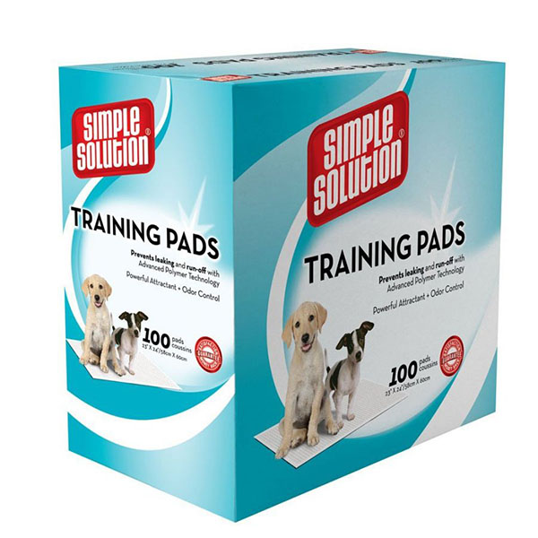Simple Solution Training Pads for Puppies and Adult Dogs - 24 in. Long x 23 in. Wide - 100 Pack