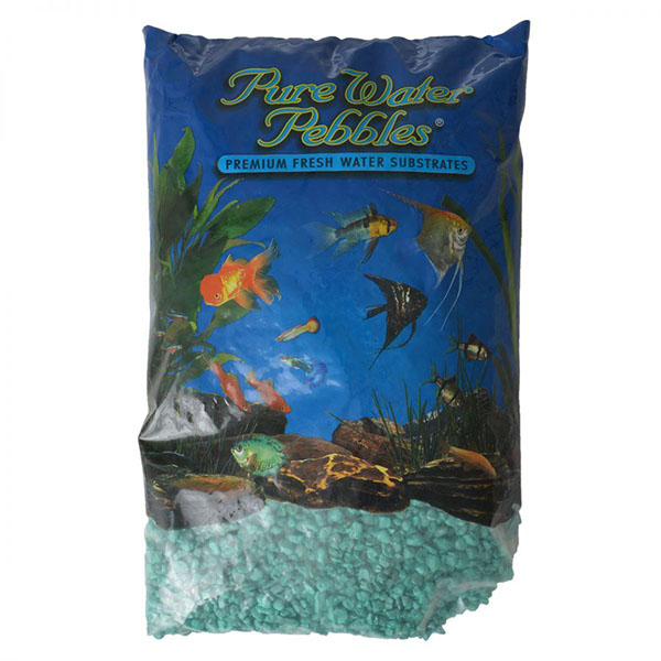 Pure Water Pebbles Aquarium Gravel - Emerald Green Frost - 25 lbs - 8.7-9.5 mm Grain