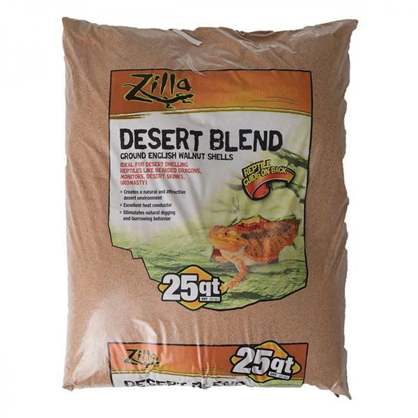 Zilla Desert Blend Ground English Walnut Shells Reptile Bedding - 25 Quarts