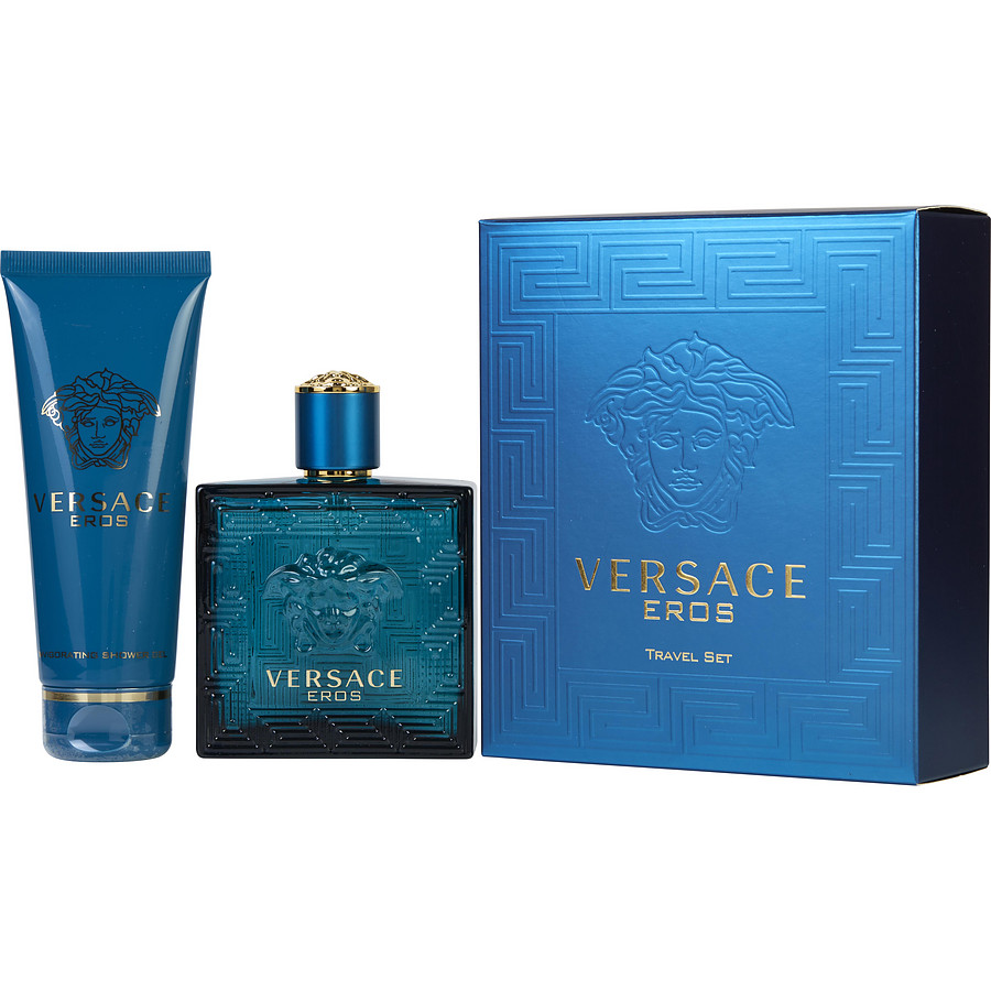Versace Eros Gift Set - Eau De Toilette Spray 3.4 oz And Shower Gel 3.4 oz Travel Offer