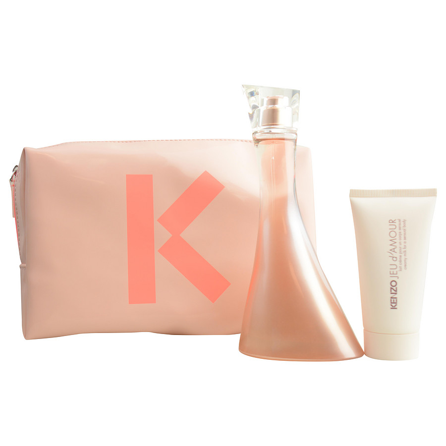 Kenzo Jeu D'Amour - Eau De Parfum Spray 3.4 oz And Creamy Milk 1.7 oz And Pouch