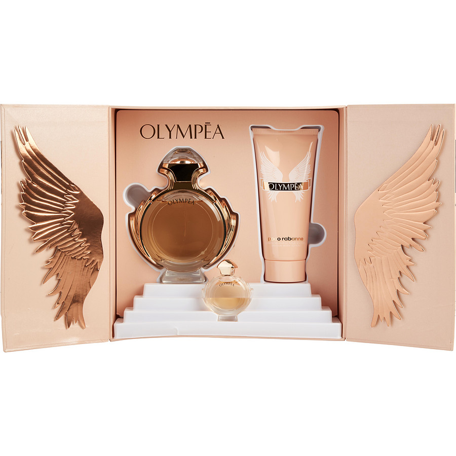 Paco Rabanne Olympea - Eau De Parfum Spray 2.7 oz And Body Lotion 3.4 oz And Eau De Parfum 0.20 oz Mini