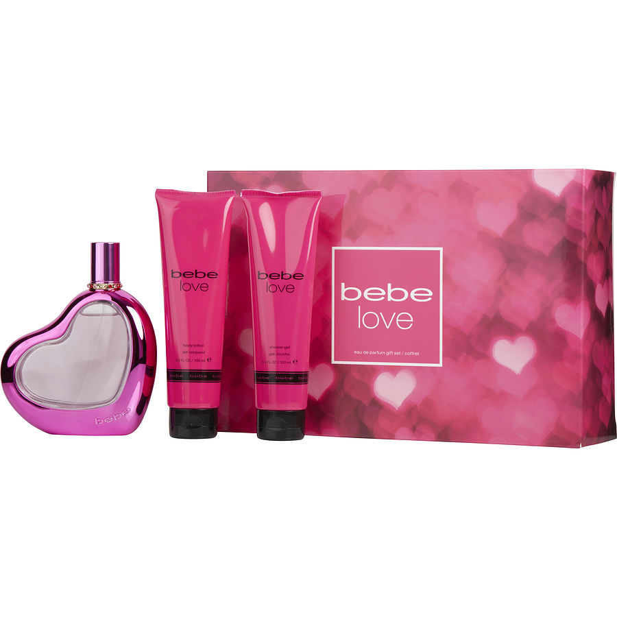 Bebe Love - Eau De Parfum Spray 3.4 oz And Body Lotion 3.4 oz And Shower Gel 3.4 oz