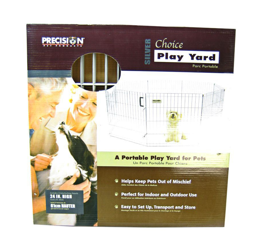Precision Pet Silver Choice Exercise Pen Model SXP - 24 Tall and 4 x 4 Square