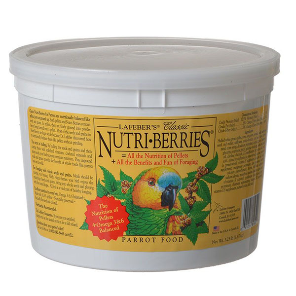 Lafeber Classic Nutri-Berries Parrot Food - 3.25 lb Bucket