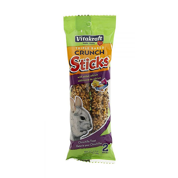 VitaKraft Crunch Sticks with Calcium for Chinchillas - 3.5 oz - 2 Pieces