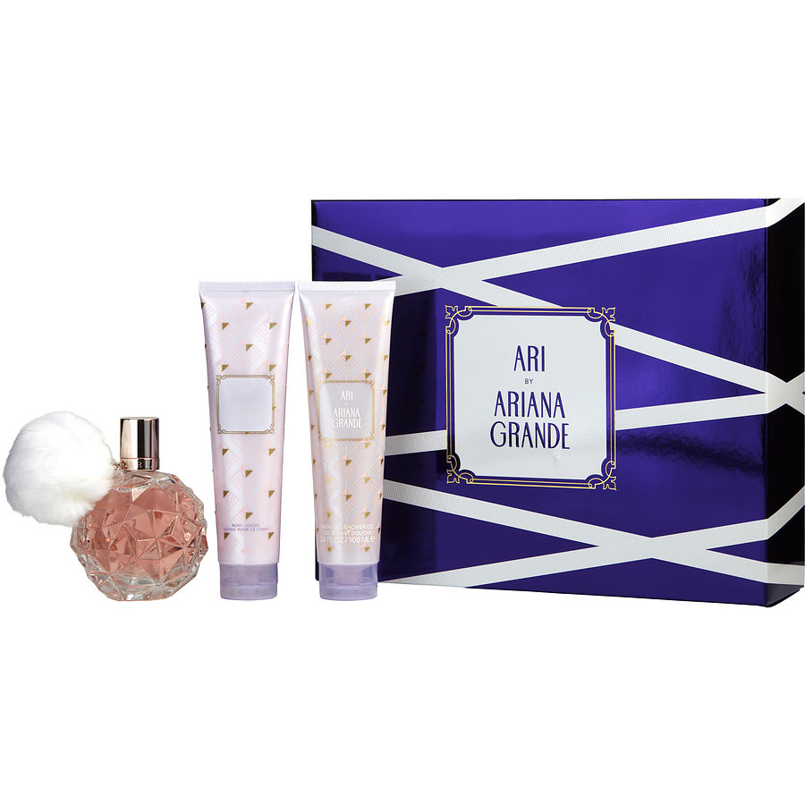 Ari By Ariana Grande - Eau De Parfum Spray 3.4 oz And Body Lotion 3.4 oz And Bath And Shower Gel 3.4 oz