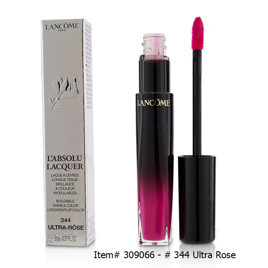 Lancome - L'Absolu Lacquer Buildable Shine And Color Longwear Lip Color  344 Ultra Rose 8ml/0.27oz