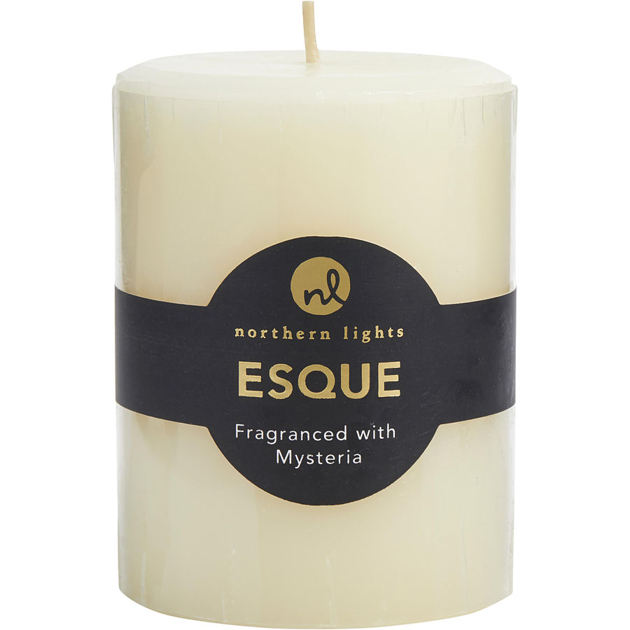 Mysteria Esque - One Pillar Essential Blends Candle 3x4 Inch Burns 80 Hours