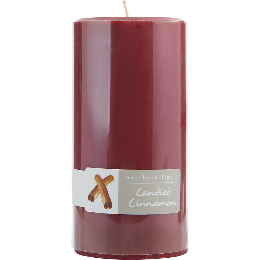 Candied Cinnamon - One Pillar Candle 3x6 Inch  Burns 100 Hours