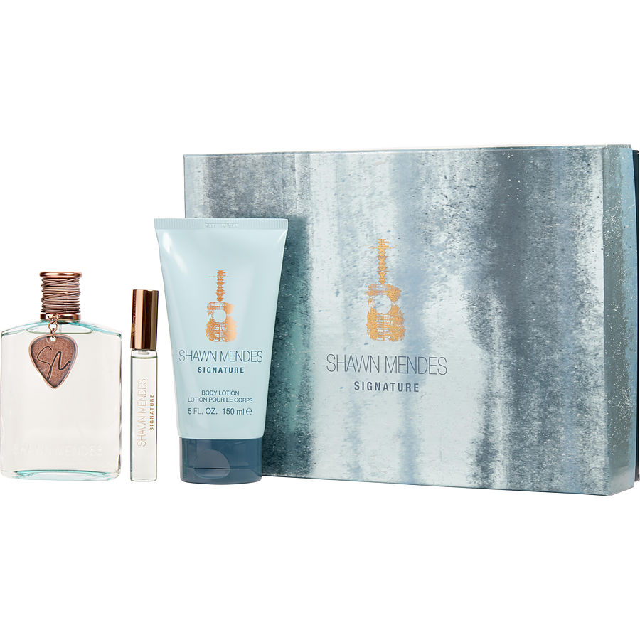 Shawn Mendes Signature - Eau De Parfum Spray 3.4 oz And Body Lotion 5 oz And Eau De Parfum Rollerball 0.33 oz Mini