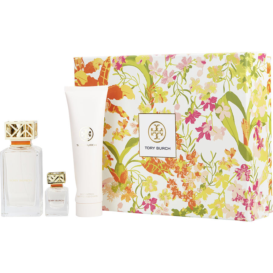 Tory Burch - Eau De Parfum Spray 3.4 oz And Body Lotion 3.4 oz And Eau De Parfum 0.24 oz
