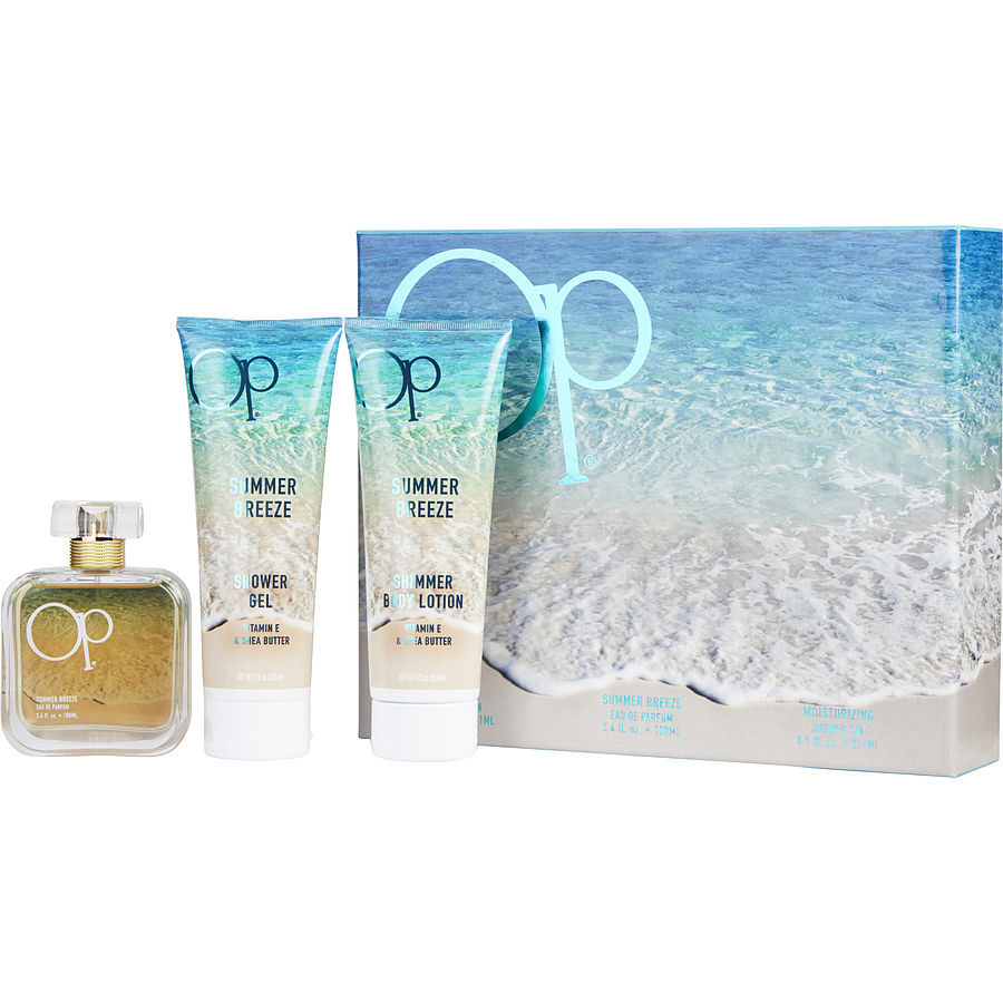 Op Summer Breeze - Eau De Parfum Spray 3.4 oz And Body Lotion 8.5 oz And Shower Gel 8.5 oz