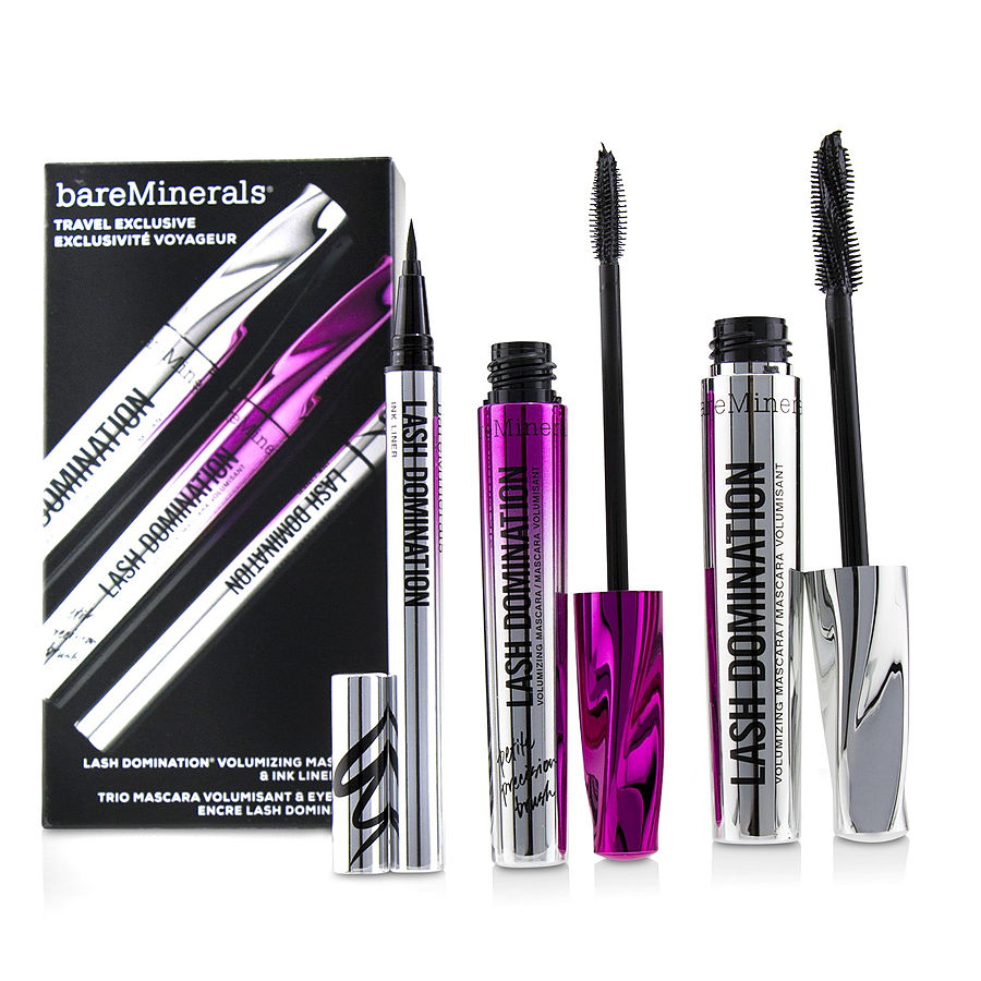 Bareminerals - Lash Domination Volumizing Mascara And Ink Liner Trio 2x Mascara 1x Eyeliner 3pcs