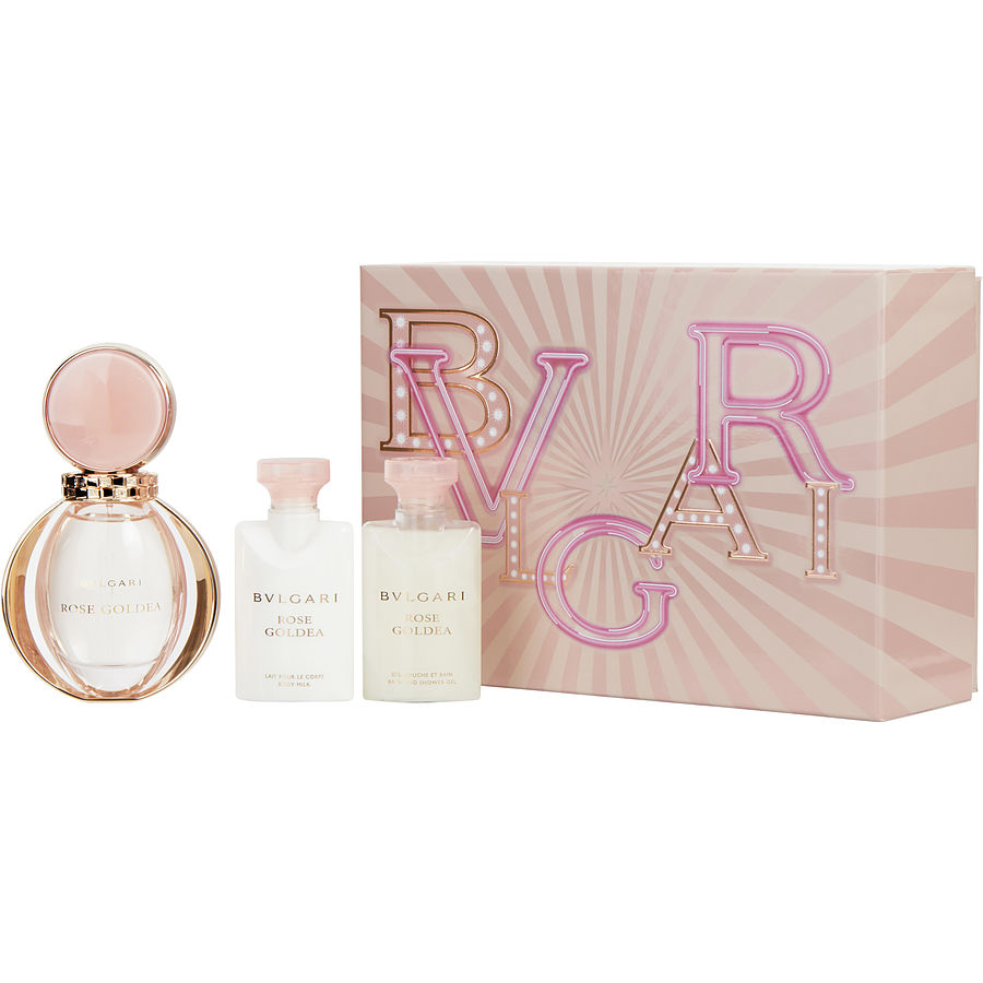 Bvlgari Rose Goldea - Eau De Parfum Spray 1.7 oz And Body Milk 1.4 oz And Bath And Shower Gel 1.4 oz