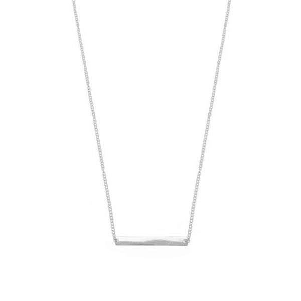 16 in. + 2 in. Thin Bar Nameplate Necklace
