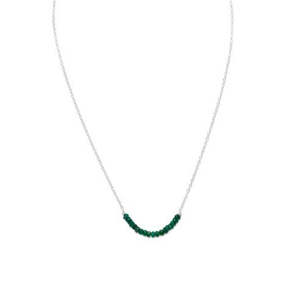 Faceted Beryl Bead Necklace - May Birthstone