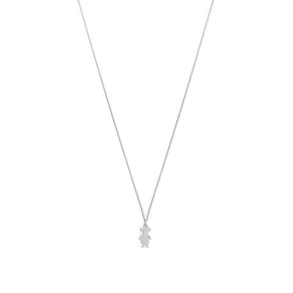 Rhodium Plated Girl Necklace