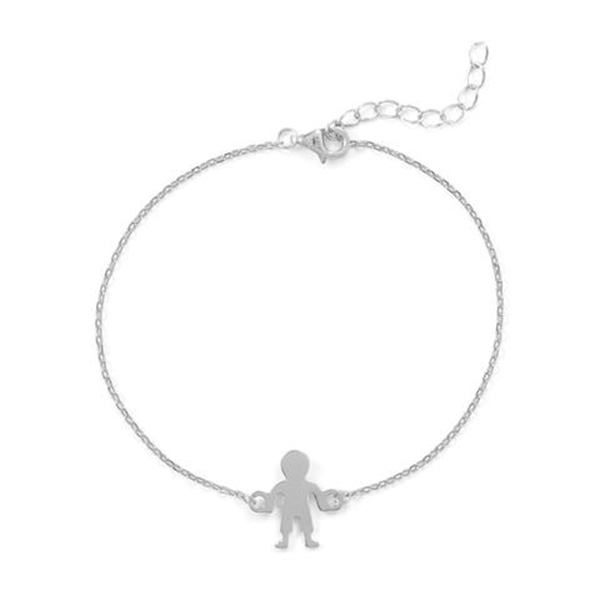 Rhodium Plated Boy Bracelet