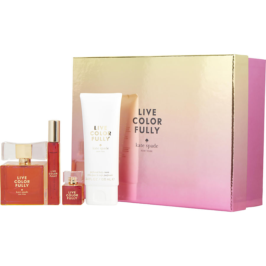 Kate Spade Live Colorfully - Eau De Parfum Spray 3.4 oz And Eau De Parfum 0.25 oz Mini And Body Cream 3.4 oz And Eau De Parfum Spray .34 oz Mini