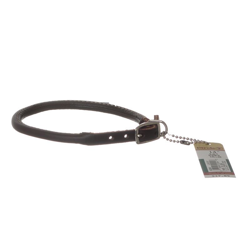 Circle T Latigo Leather Round Collar - 14 Long x 3 8 Wide