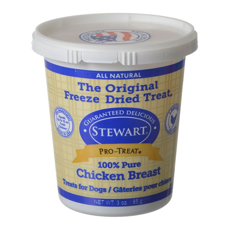 Stewart Pro-Treat Freeze Dried Dog Treats - 100 percent Pure Chicken Breast - 3 oz
