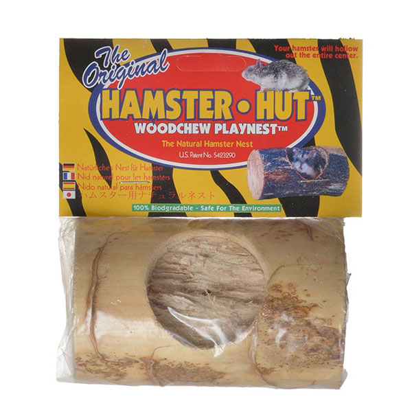 Wesco Pet Hamster Hut Woodchew Playnest - 4.5 in. Long x 2.75 in. High - 2 Pieces