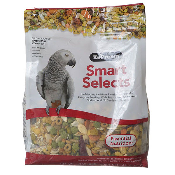 ZuPreem Smart Selects Bird Food for Parrots and Conures - 4 lbs