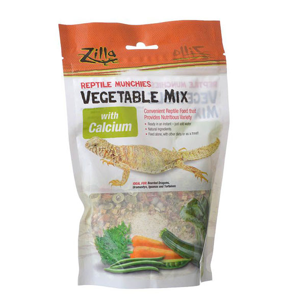 Zilla Reptile Munchies - Vegetable Mix with Calcium - 4 oz