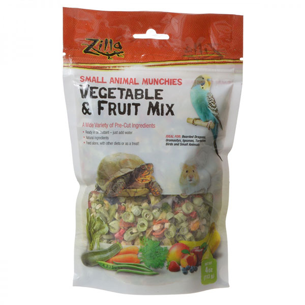 Zilla Small Animal Munchies - Vegetable and Fruit Mix - 4 oz
