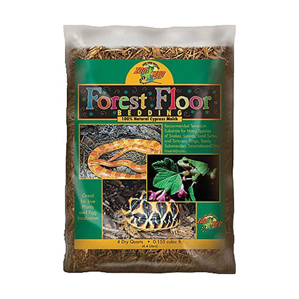 Zoo Med Forrest Floor Bedding - All Natural Cypress Mulch - 4 Quarts - 2 Pieces