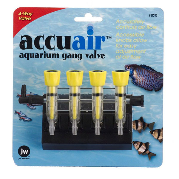 J W Fusion Ac cu air 4 Way Aquarium Gang Valve - 4 Way Gang Valve - 4 Pieces