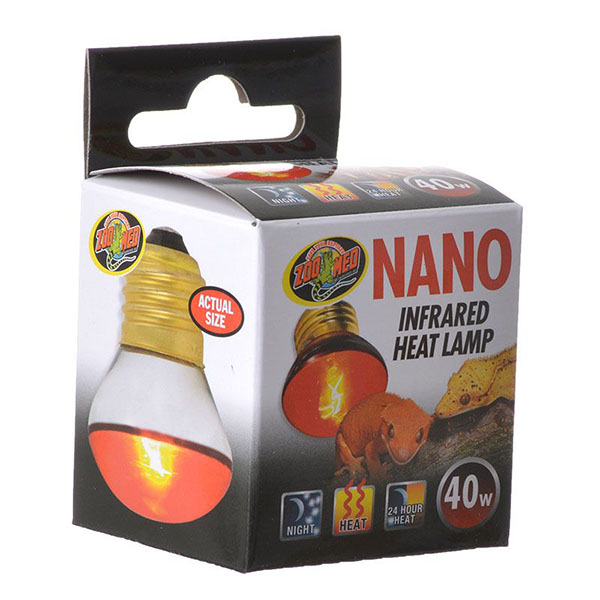 Zoo Med Nano Infrared Heat Lamp - 40 Watt - 2 Pieces