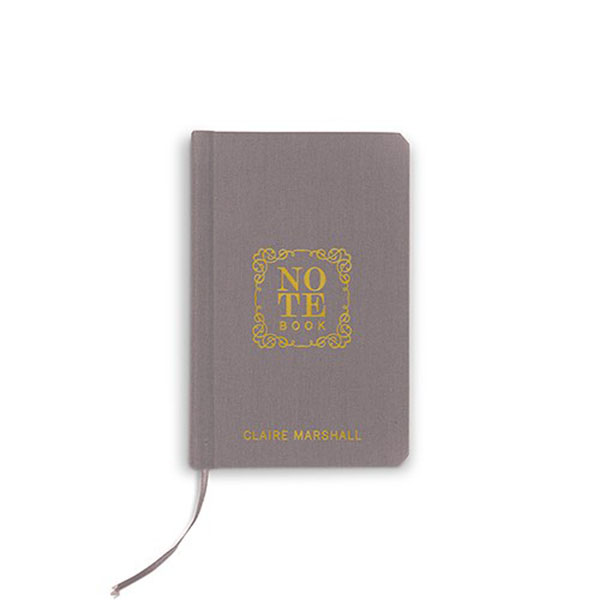 Charcoal Linen Pocket Journal - Note Book Emboss