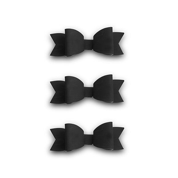 Miniature Classic Black Paper Bows - 2 Pieces