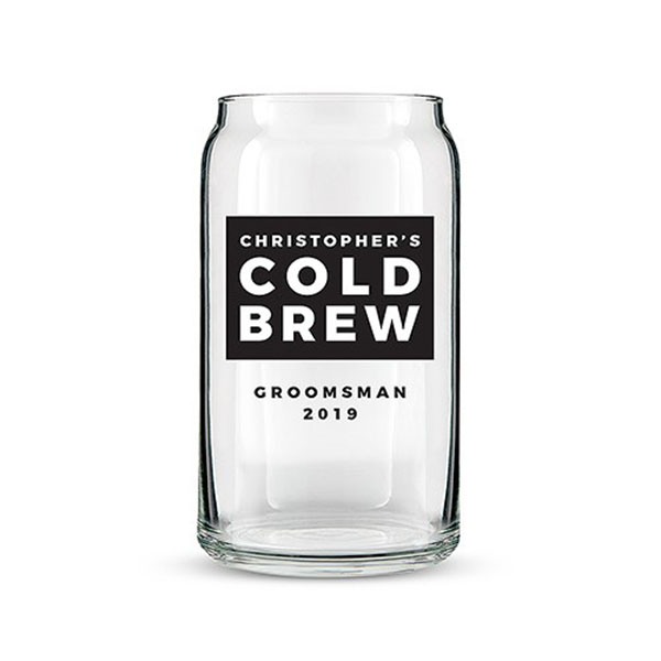 Can Shaped Glass Personalized - Cold Brew Print