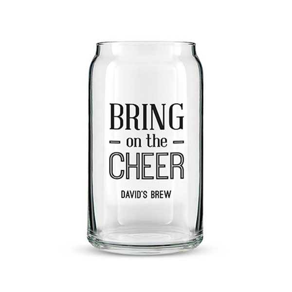 Can Shaped Glass Personalized - Bring On The Cheer Printing