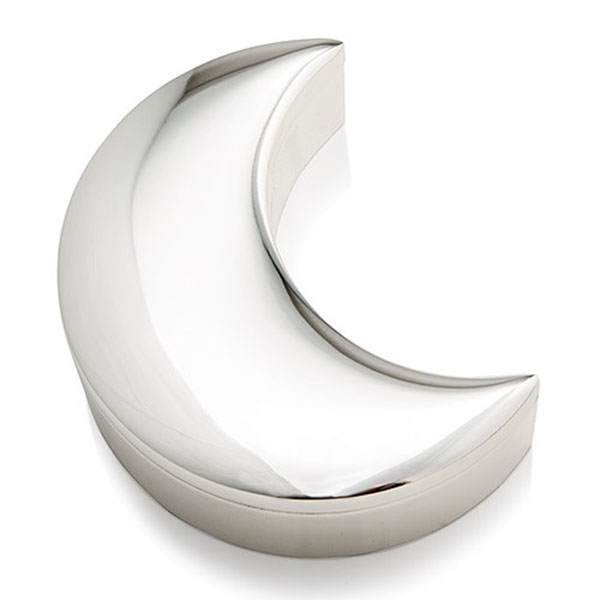 Silver Half Moon Jewelry Box