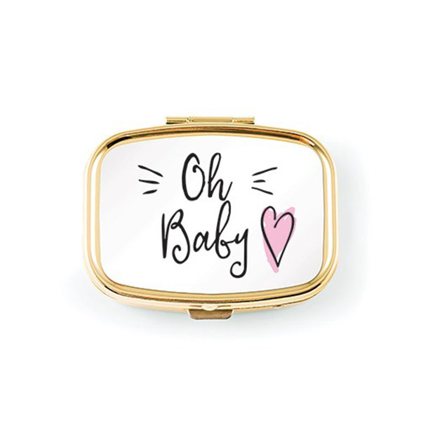 Oh Baby Small Gold Keepsake Tooth Box - Pink Heart - 3 Pieces