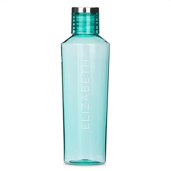 Personalized Plastic Water Bottle - Contemporary Vertical Line