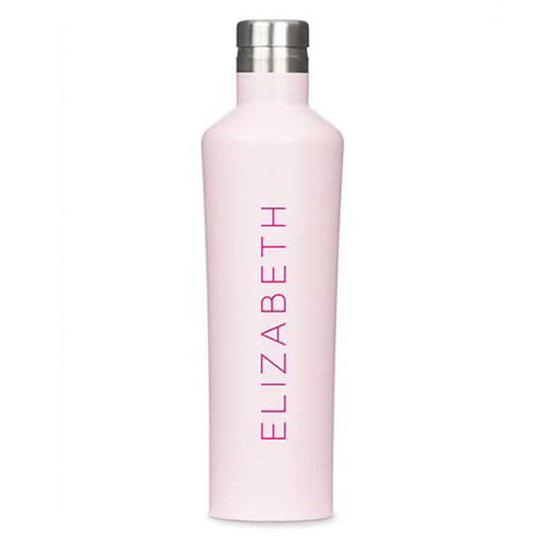 Stainless Steel Water Bottle - Modern Shape - Contemporary Vertical Line