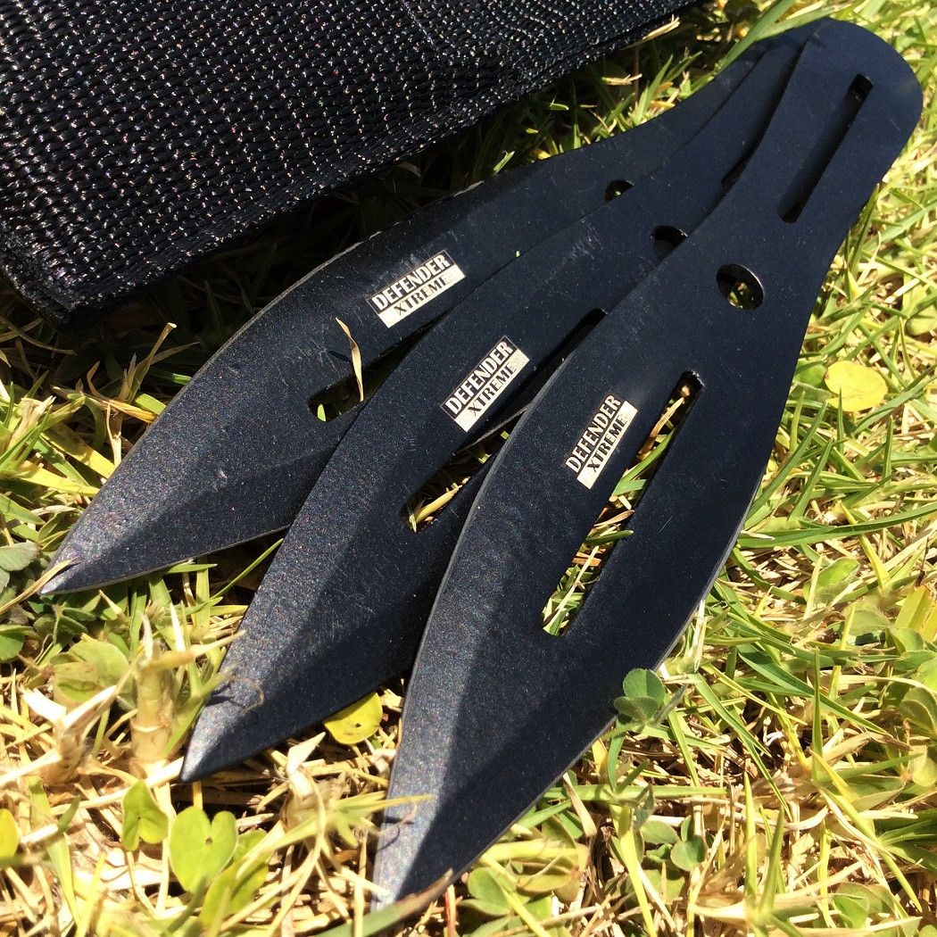 7.5 in. Set of 3 Throwing Knives with Sheath
