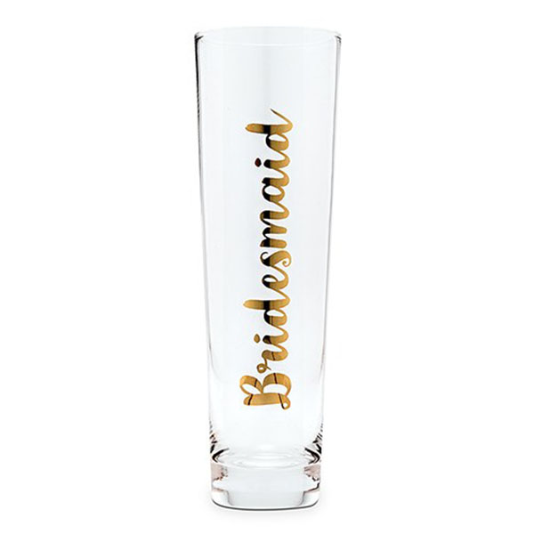 Bridesmaid Champagne Flute - Metallic Gold