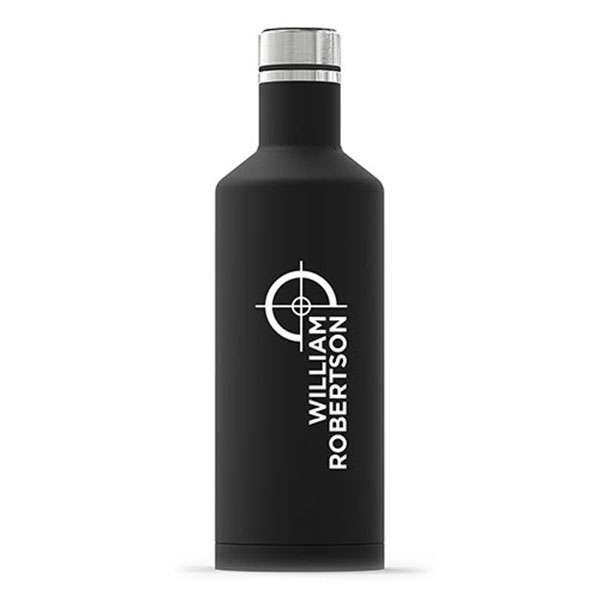 Insulated Water Bottle - Sleek Black - Hunting/Gamer
