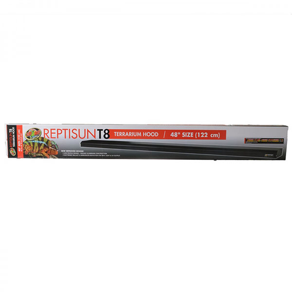 Zoo Med Reptisun T8 Terrarium Hood - 48 in. Fixture without Bulb - 48 in. Bulb Required